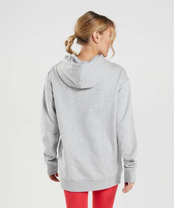 Damske Mikiny S Kapucňou Gymshark Training Oversized Svetlo Siva | HP0738521